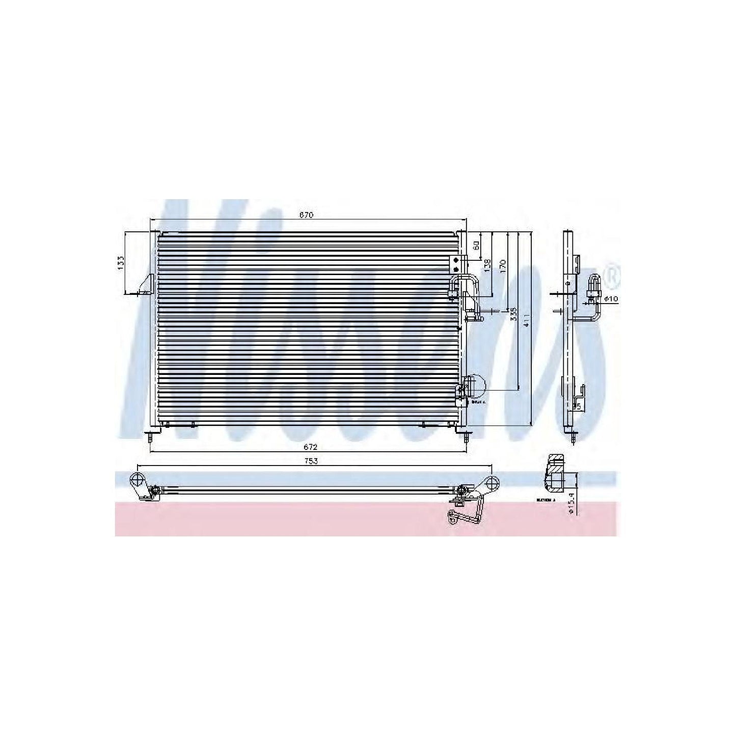 Nissens North America 94808 A/C Condenser