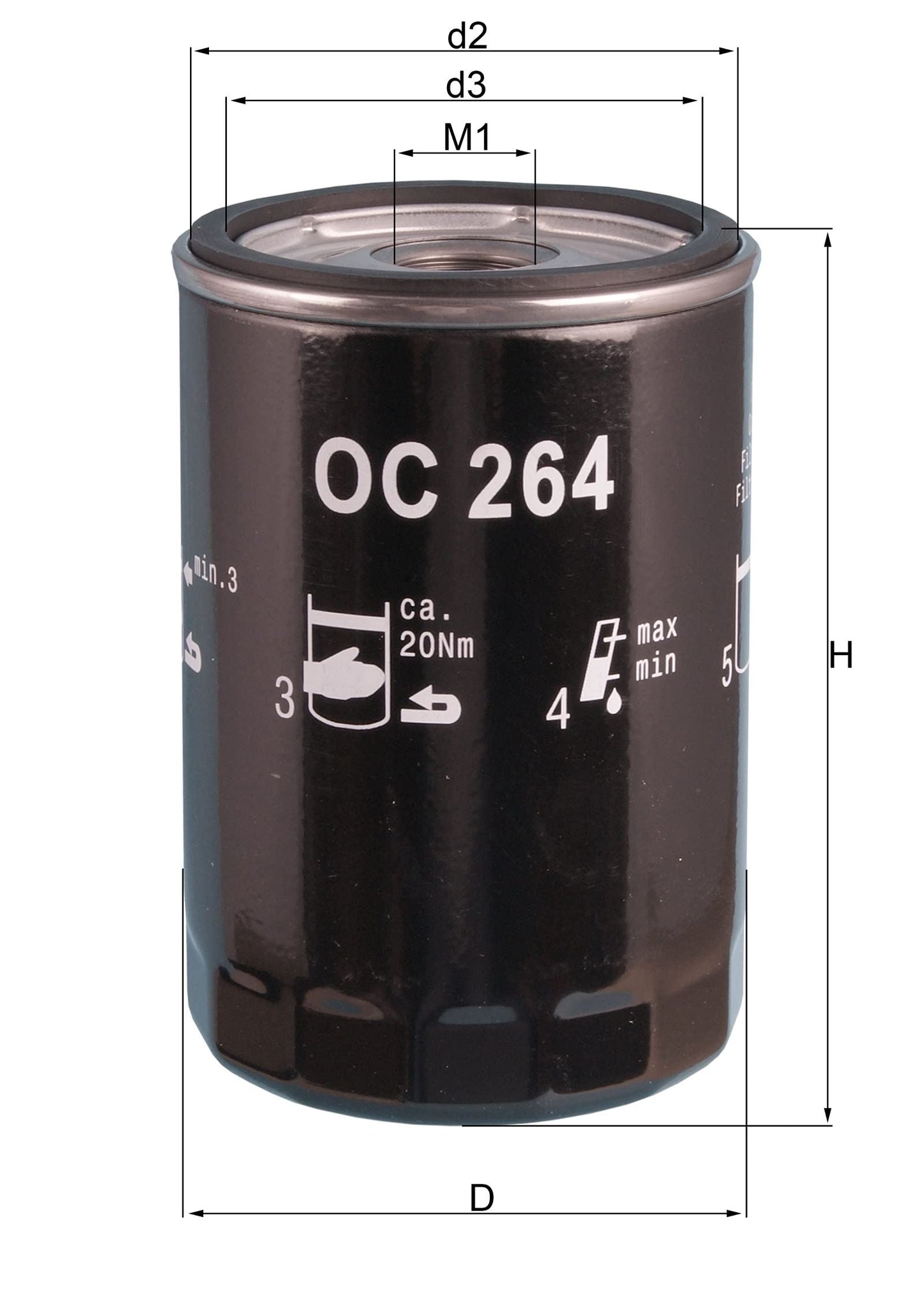 Mahle OC 264 Filtro de aceite del motor