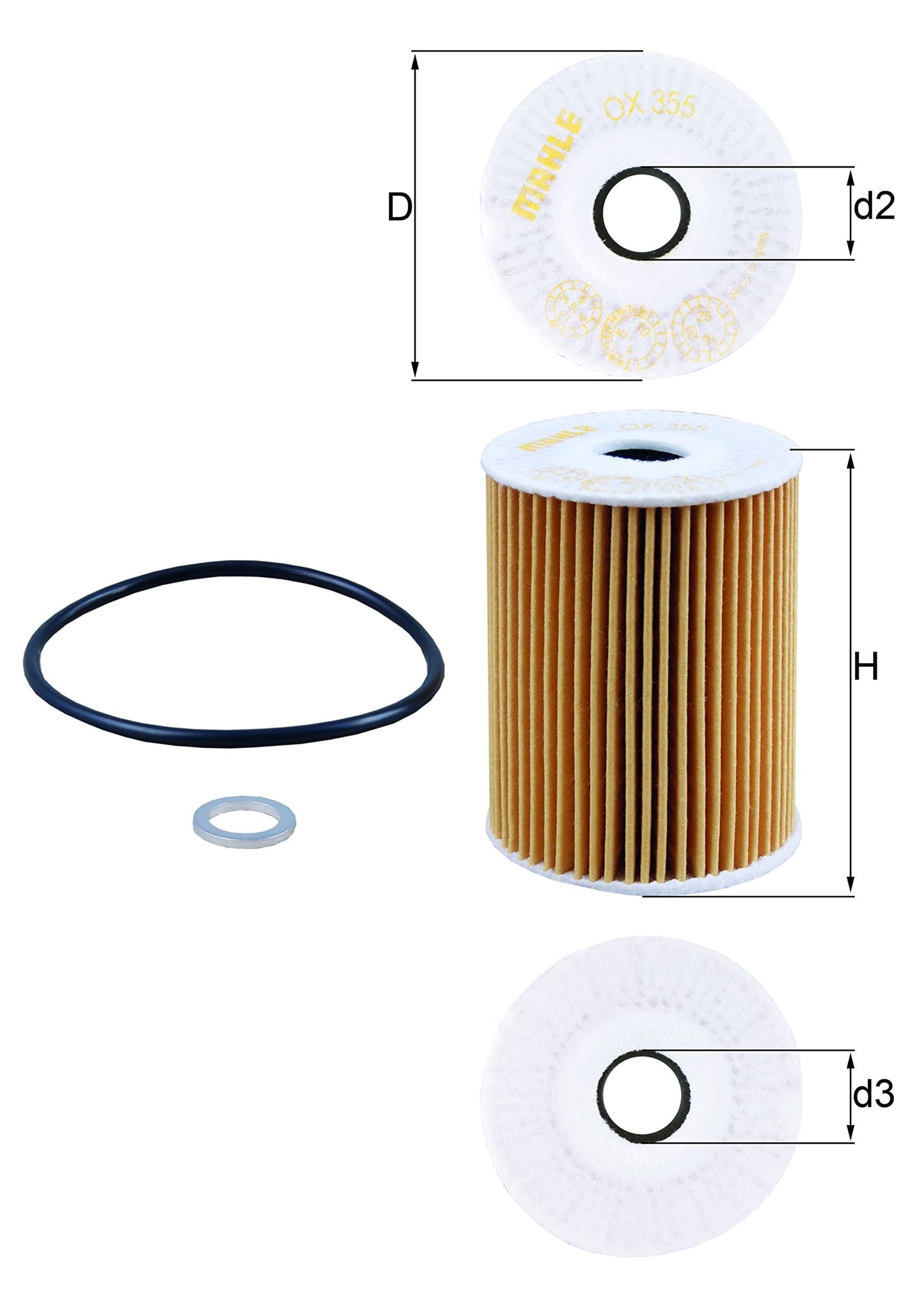 Filtro de aceite de motor Mahle OX 355D