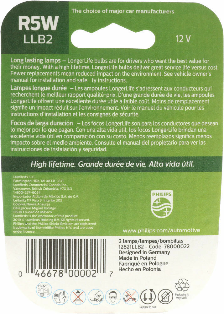 Philips R5WLLB2 Tail Light Bulb