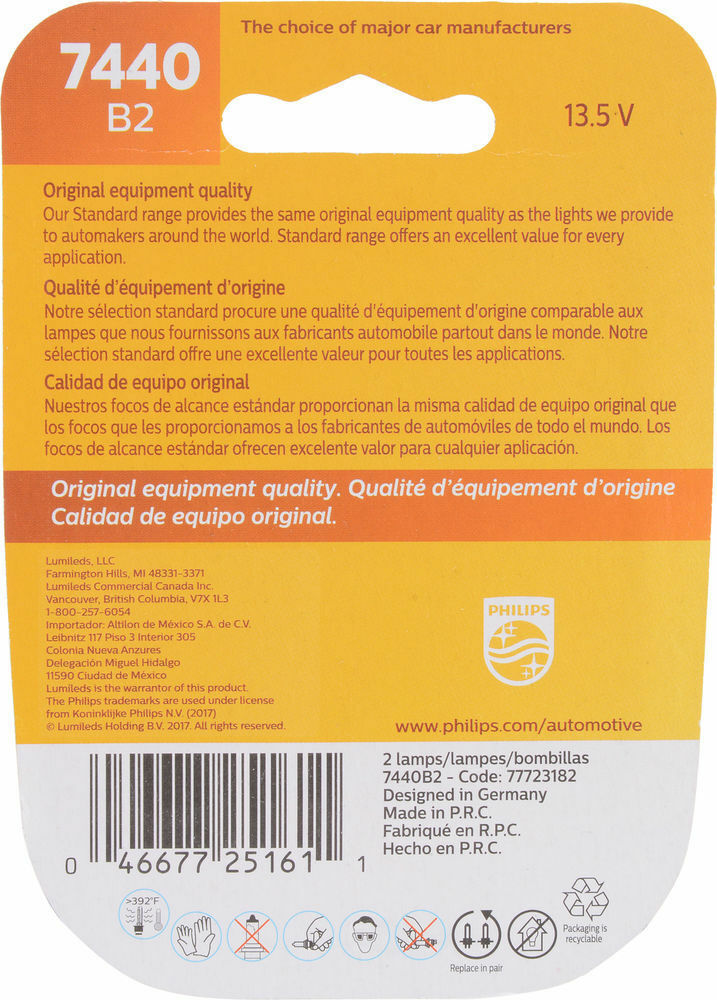 Philips 7440B2 Turn Signal Light Bulb