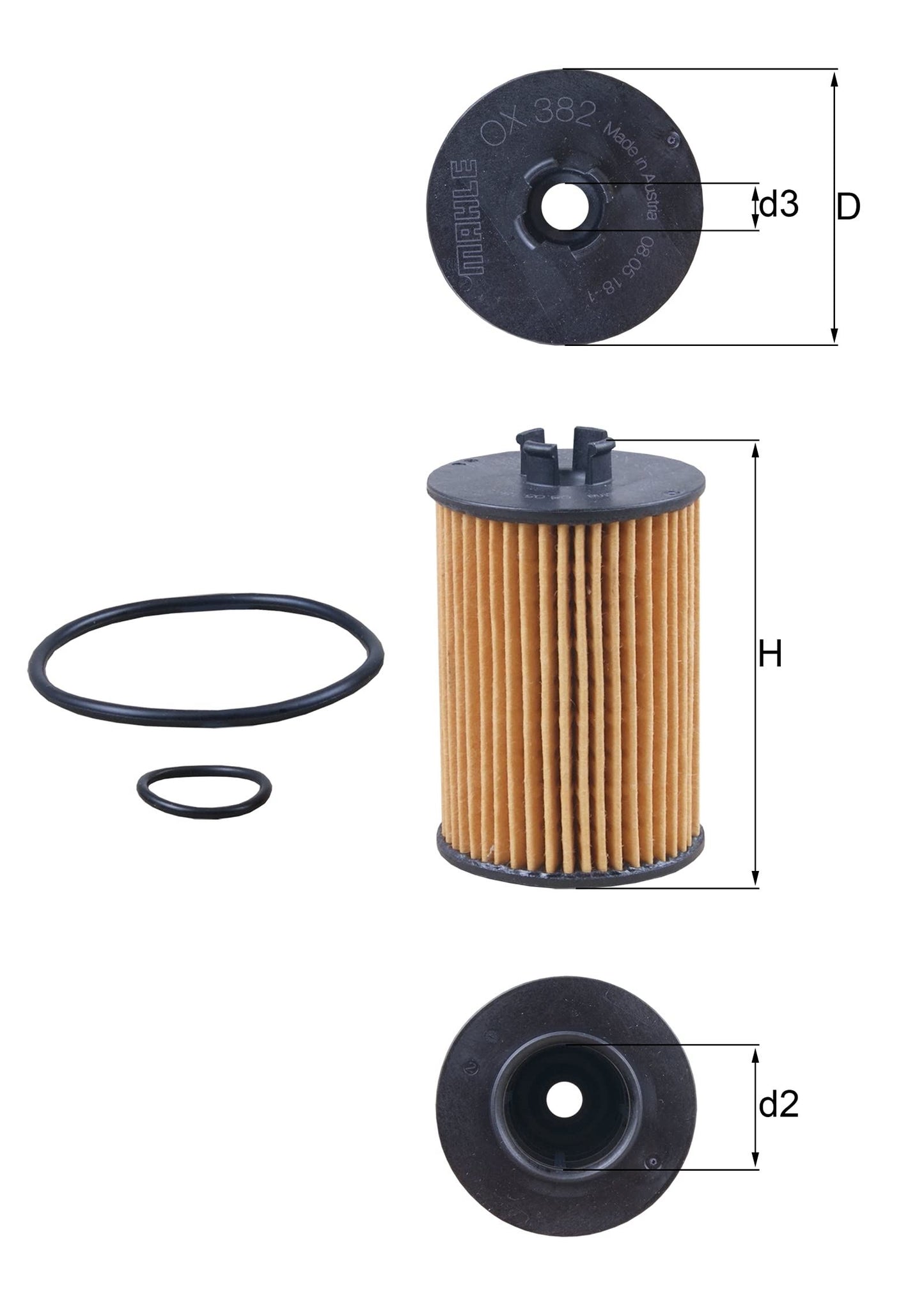 Mahle OX 382D Engine Oil Filter
