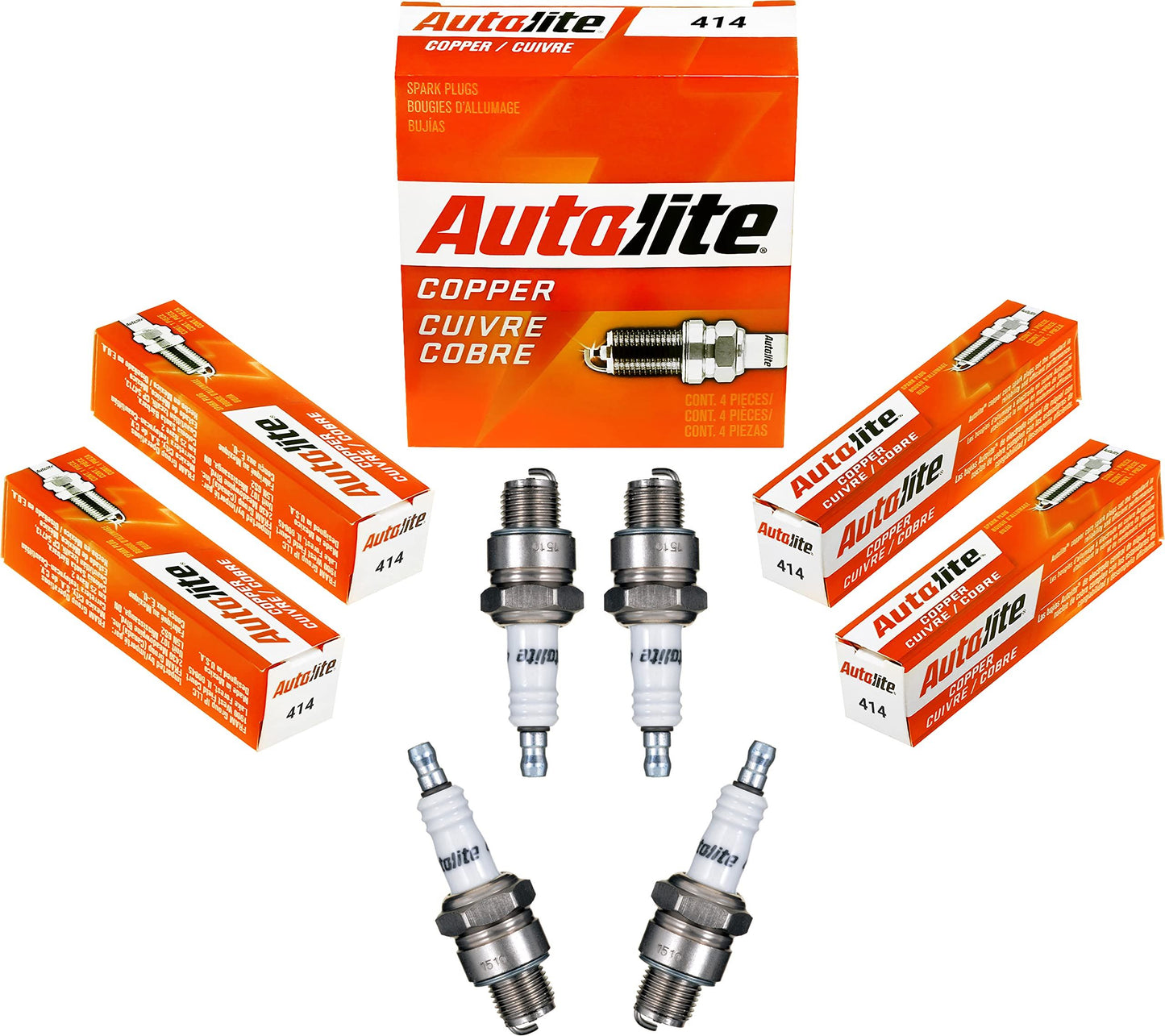Bougie d'allumage Autolite 414 (LOT DE 4)