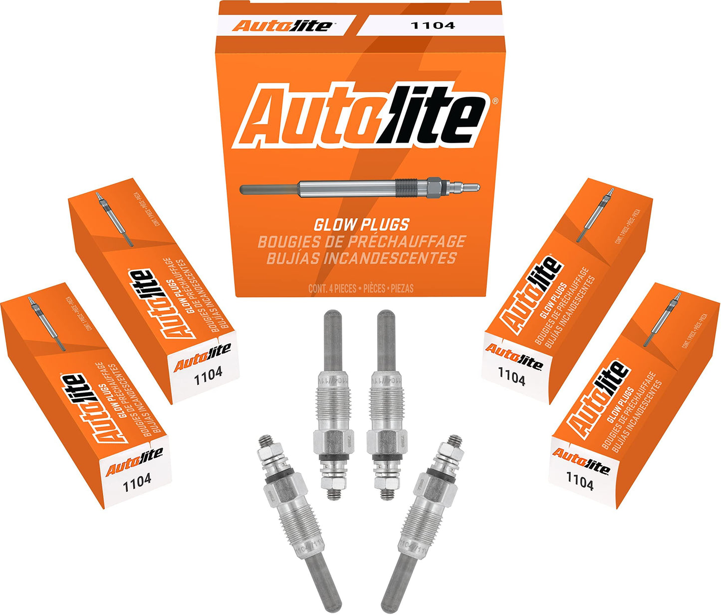 Bougie de préchauffage diesel Autolite 1104 (LOT DE 4)