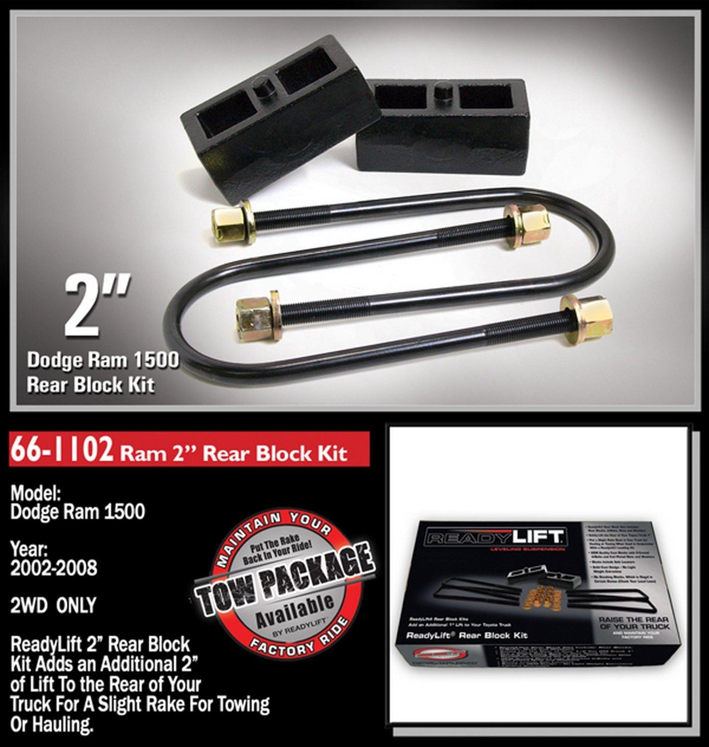 Ready Lift 66-1102 Leaf Spring Axle U-Bolt Kit