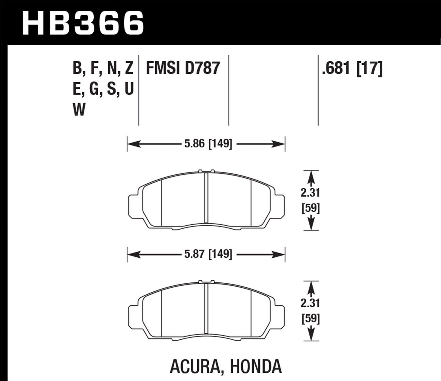 HAWK HB366F681