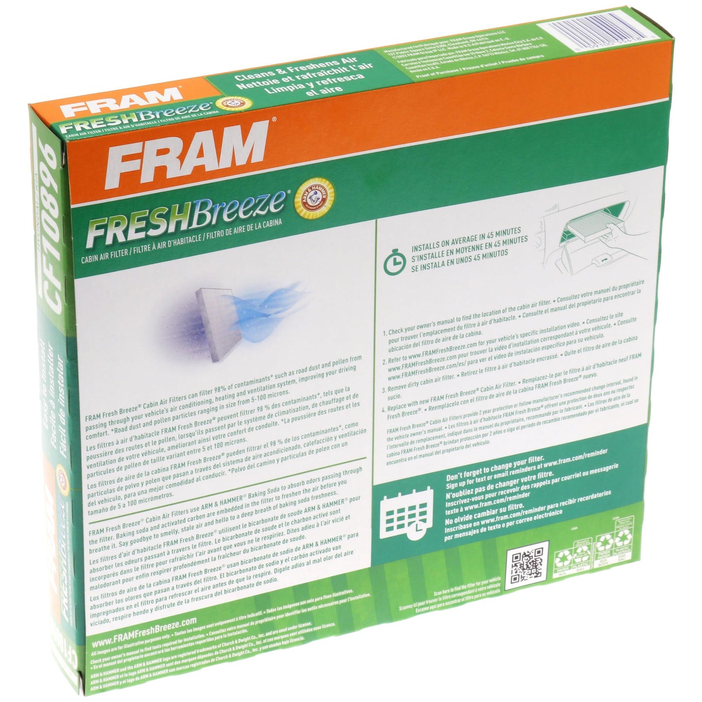 Filtro de aire de cabina Fram CF10896