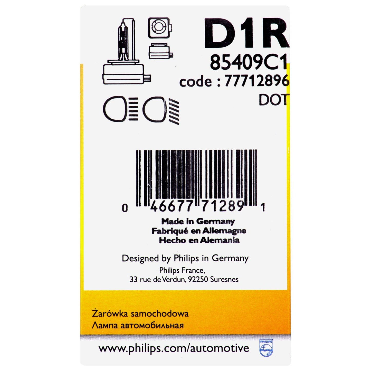 Ampoule de phare Philips D1RC1