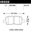 HAWK PERFORMANCE HB506F.610 Juego de pastillas de freno de disco