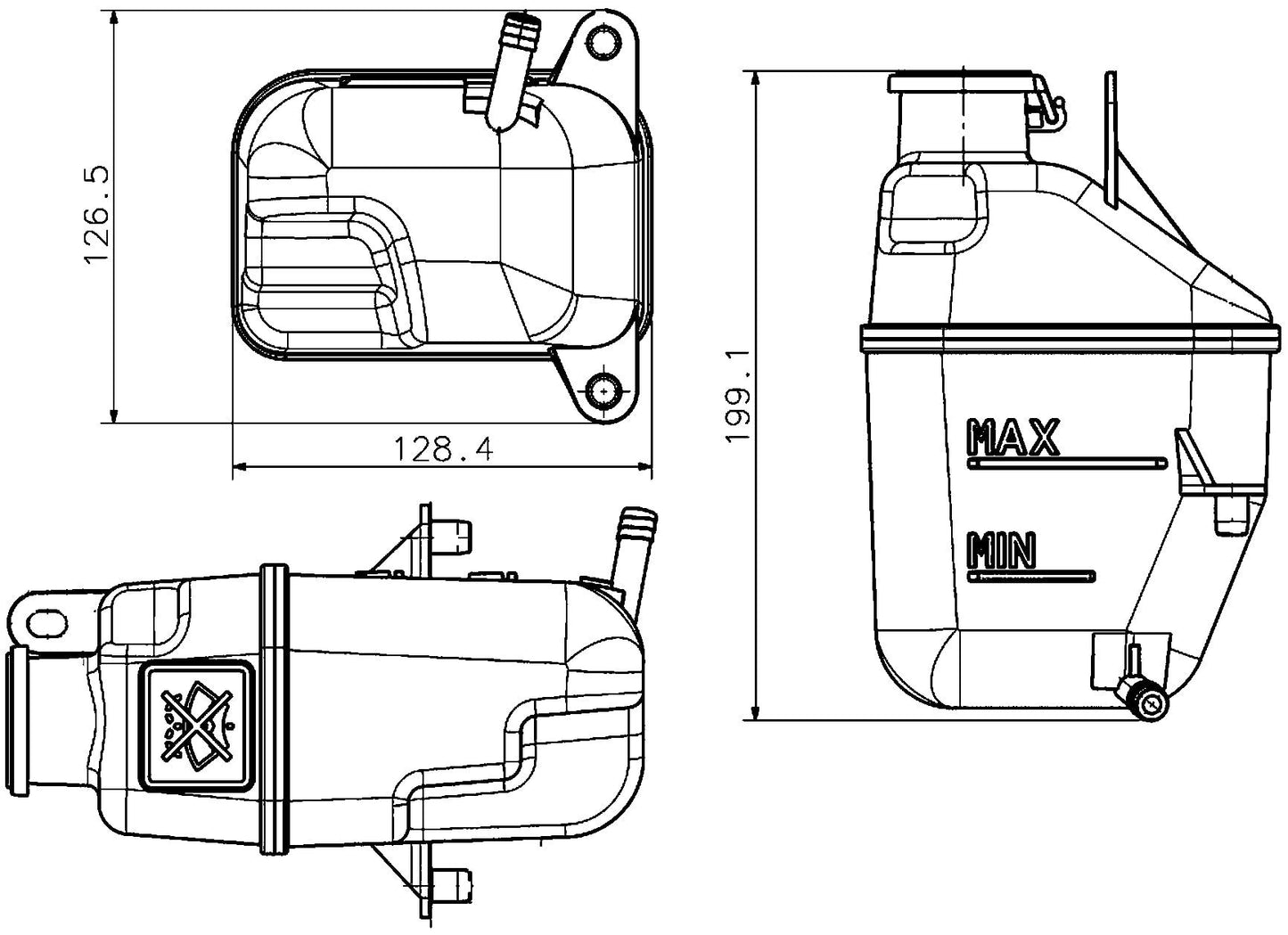 Réservoir de liquide de refroidissement moteur Mahle CRT 88 000S