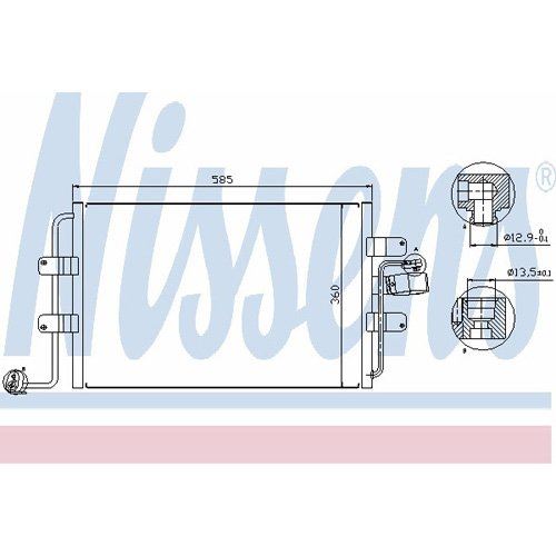 Nissens North America 94522 Condensador de aire acondicionado