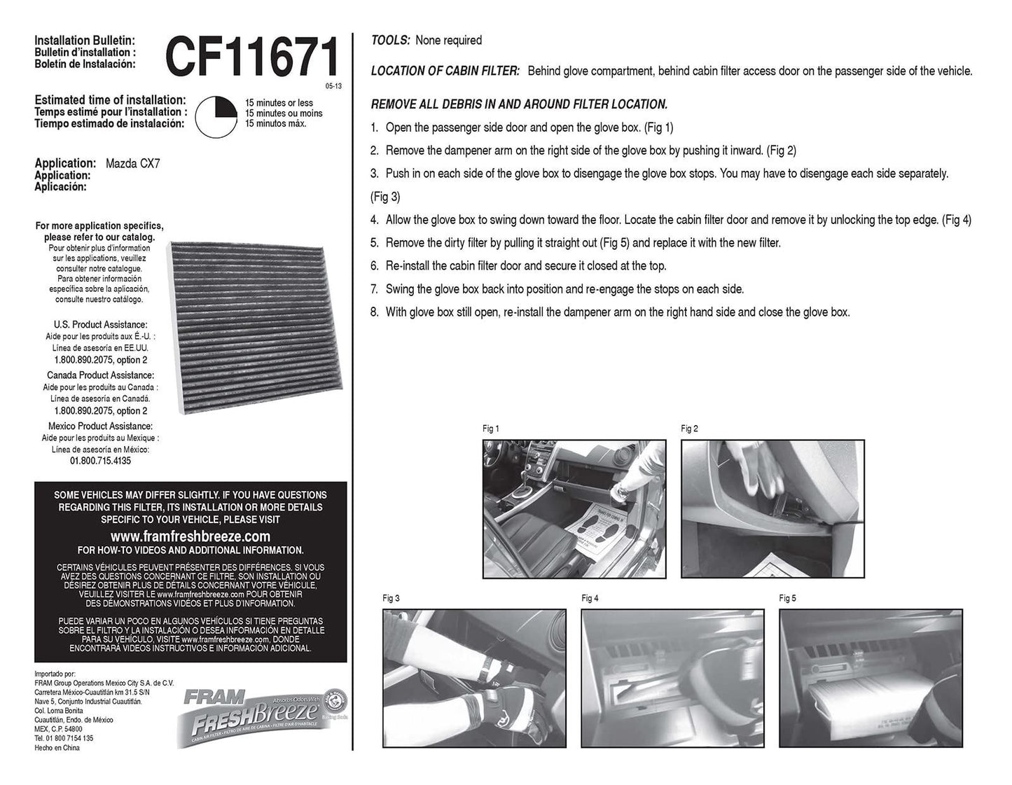 Fram CF11671 Cabin Air Filter