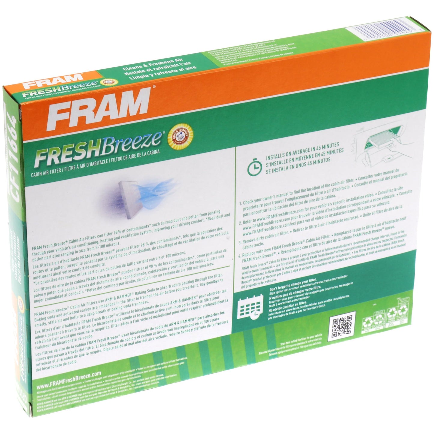 Filtre à air d'habitacle Fram CF11664