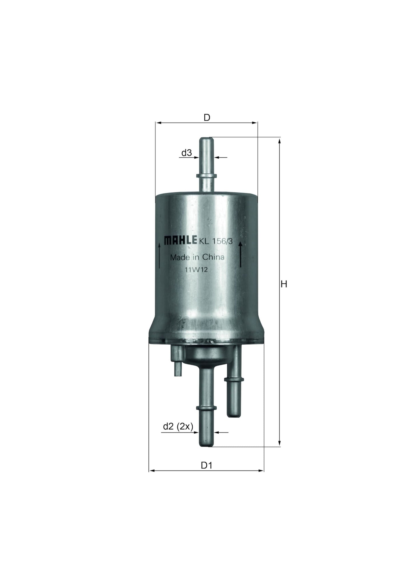 Mahle KL 156/3 Fuel Filter