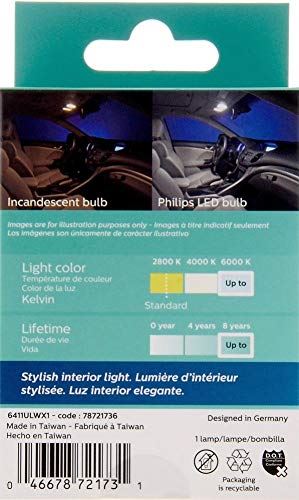 Philips 6411WLED Dome Light Bulb