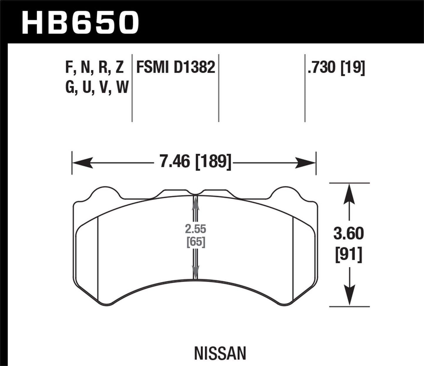 HAWK HB650F730