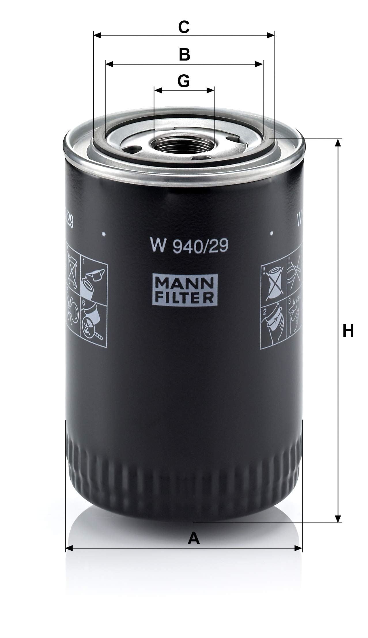 MANN-FILTER W 940/29 Engine Oil Filter
