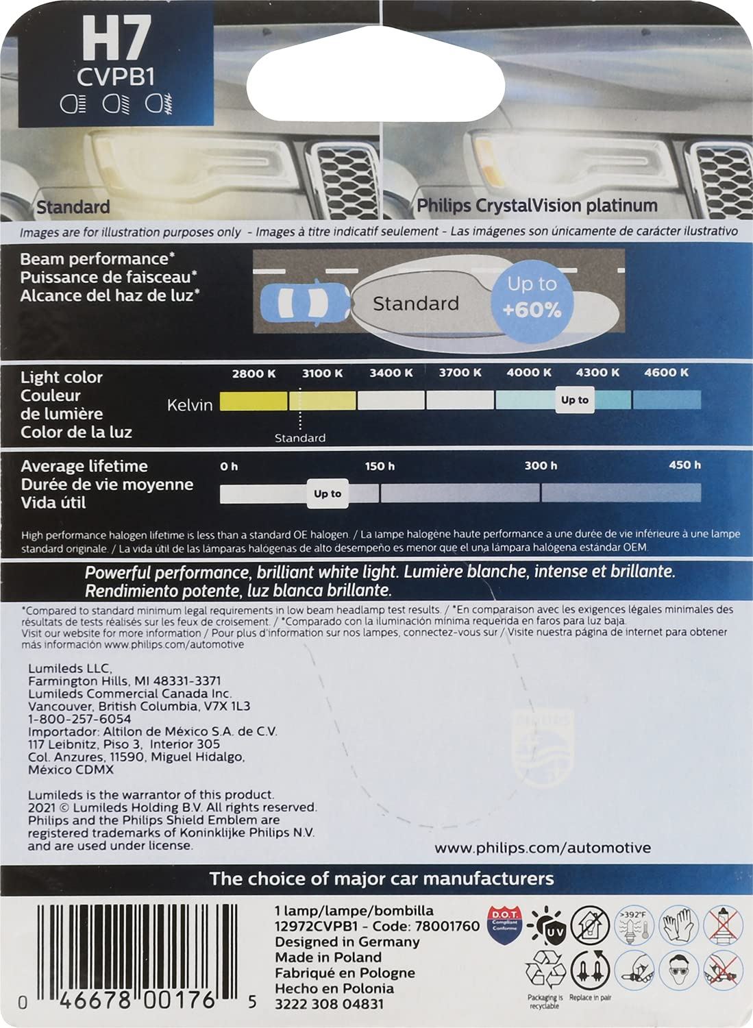 Ampoule de phare Philips H7CVPB1