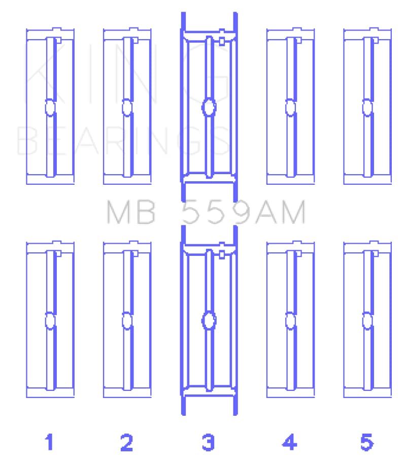 KING BEARING MB 559AM Engine Crankshaft Main Bearing Set