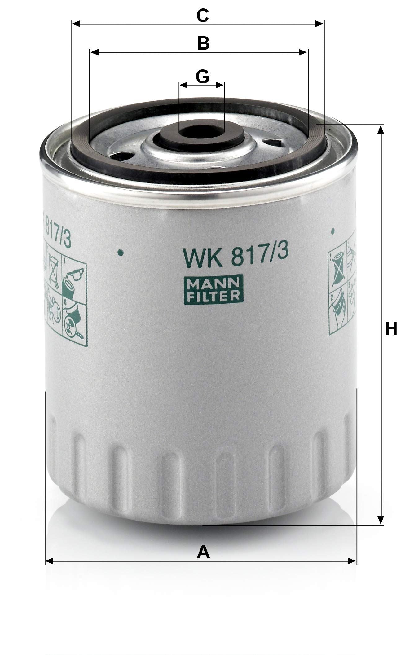 MANN-FILTER WK 817/3 X Fuel Filter