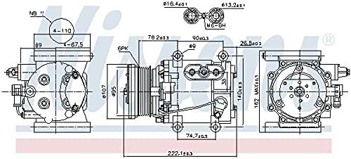 Compresor de aire acondicionado Nissens North America 89241