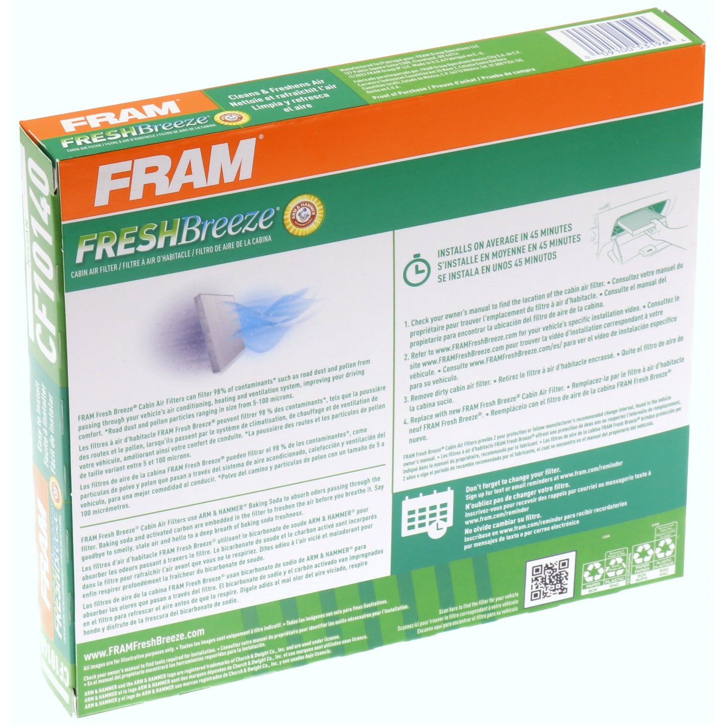 Fram CF10140 Cabin Air Filter