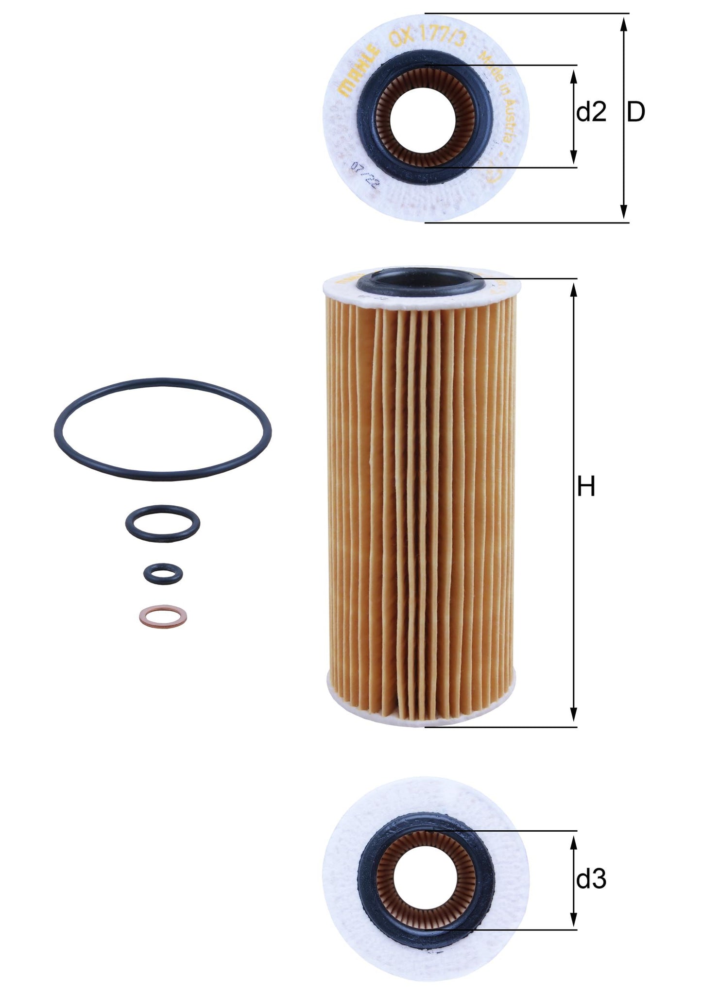 Mahle OX 177/3D Engine Oil Filter