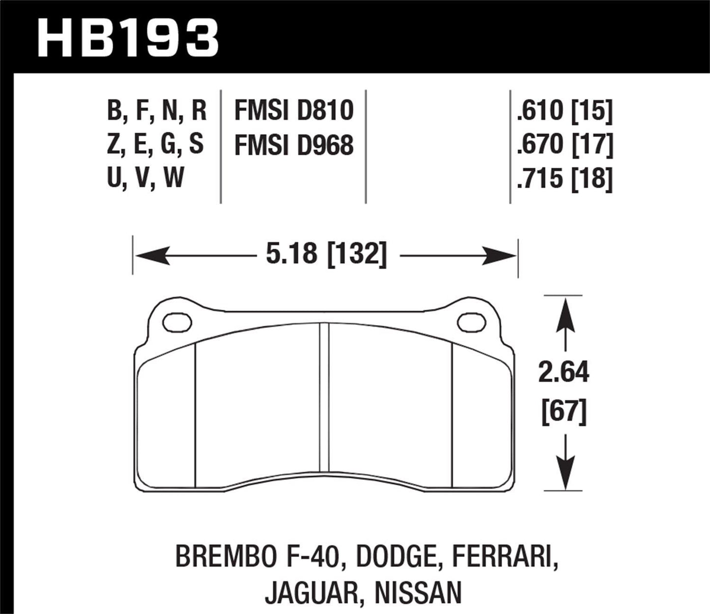 HAWK HB193F670
