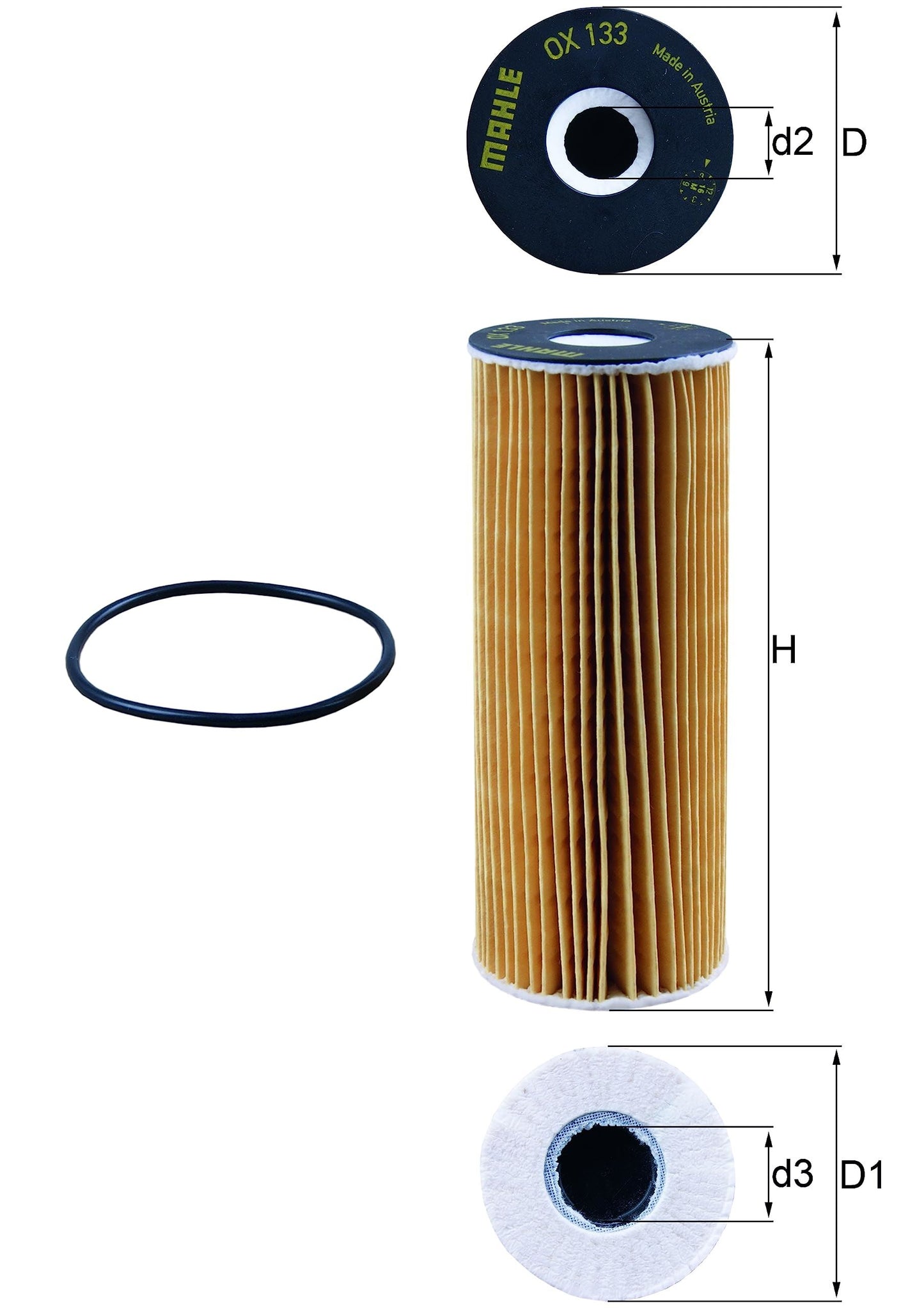 Filtro de aceite de motor Mahle OX 133D