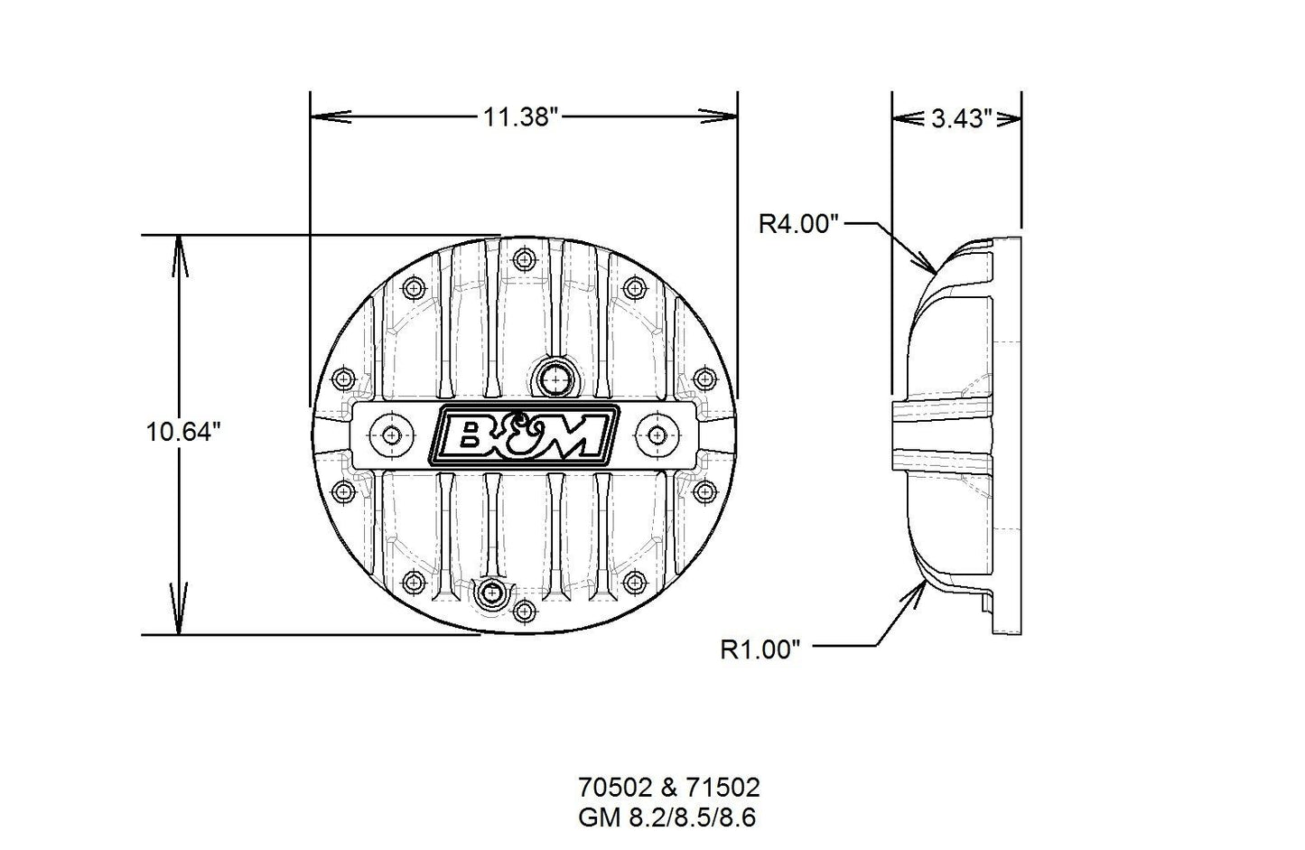 B&M 71502 Differential Cover