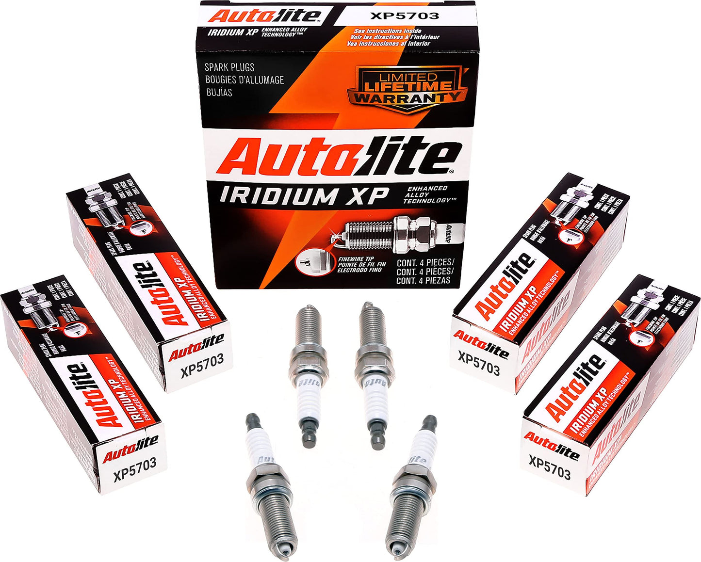 Bougie d'allumage Autolite XP5703 (LOT DE 4)