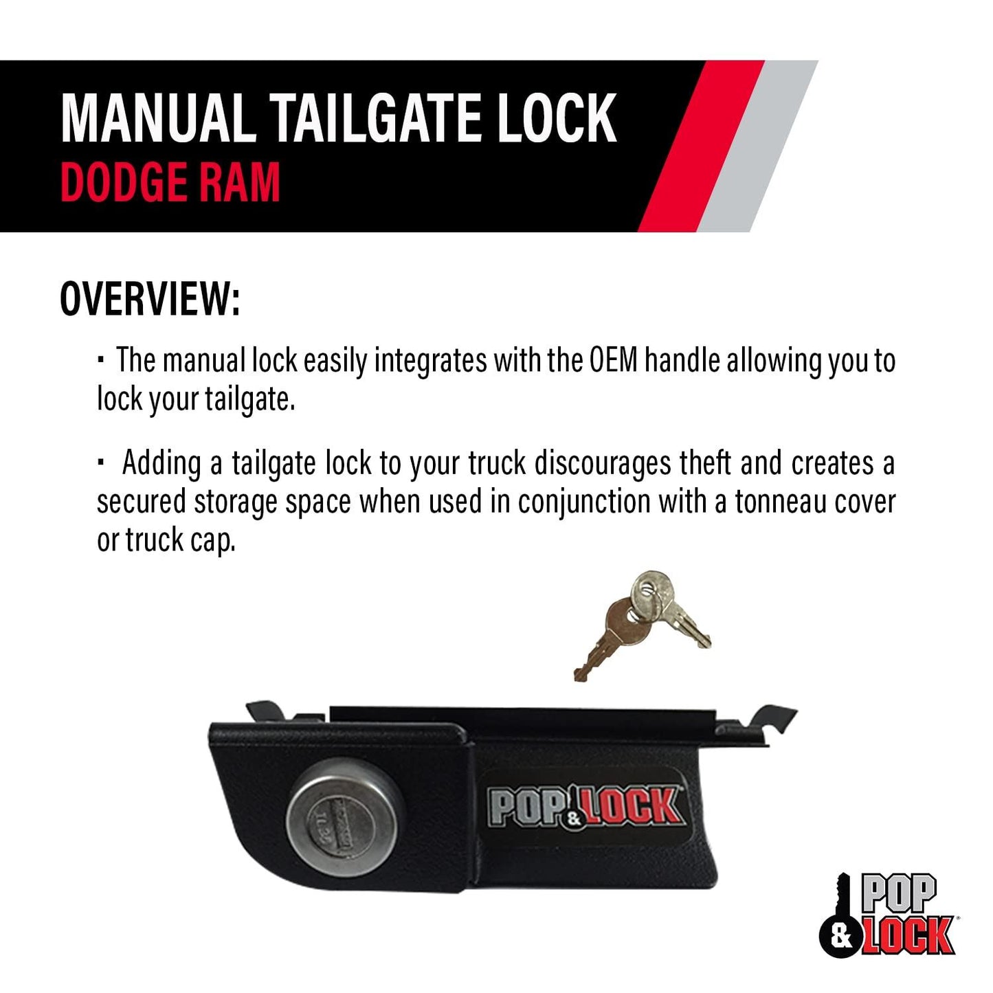 POP &amp; LOCK PL3400 Cerradura para portón trasero