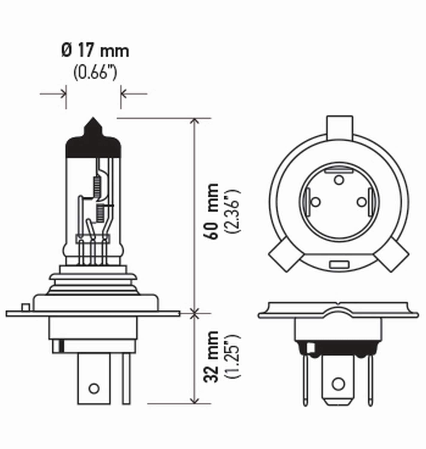 Hella H4 130/90W Headlight Bulb