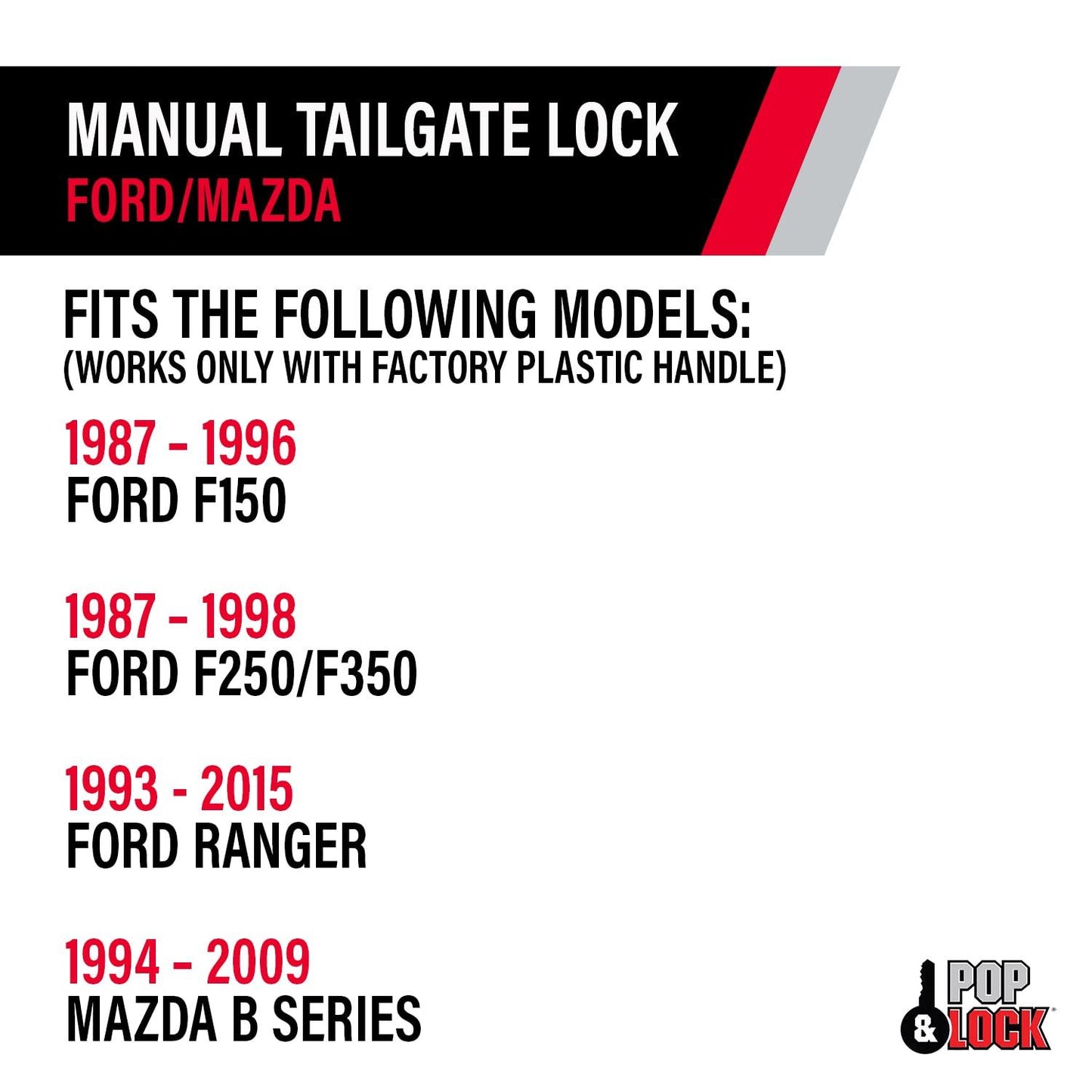 POP &amp; LOCK PL2310 Cerradura para portón trasero
