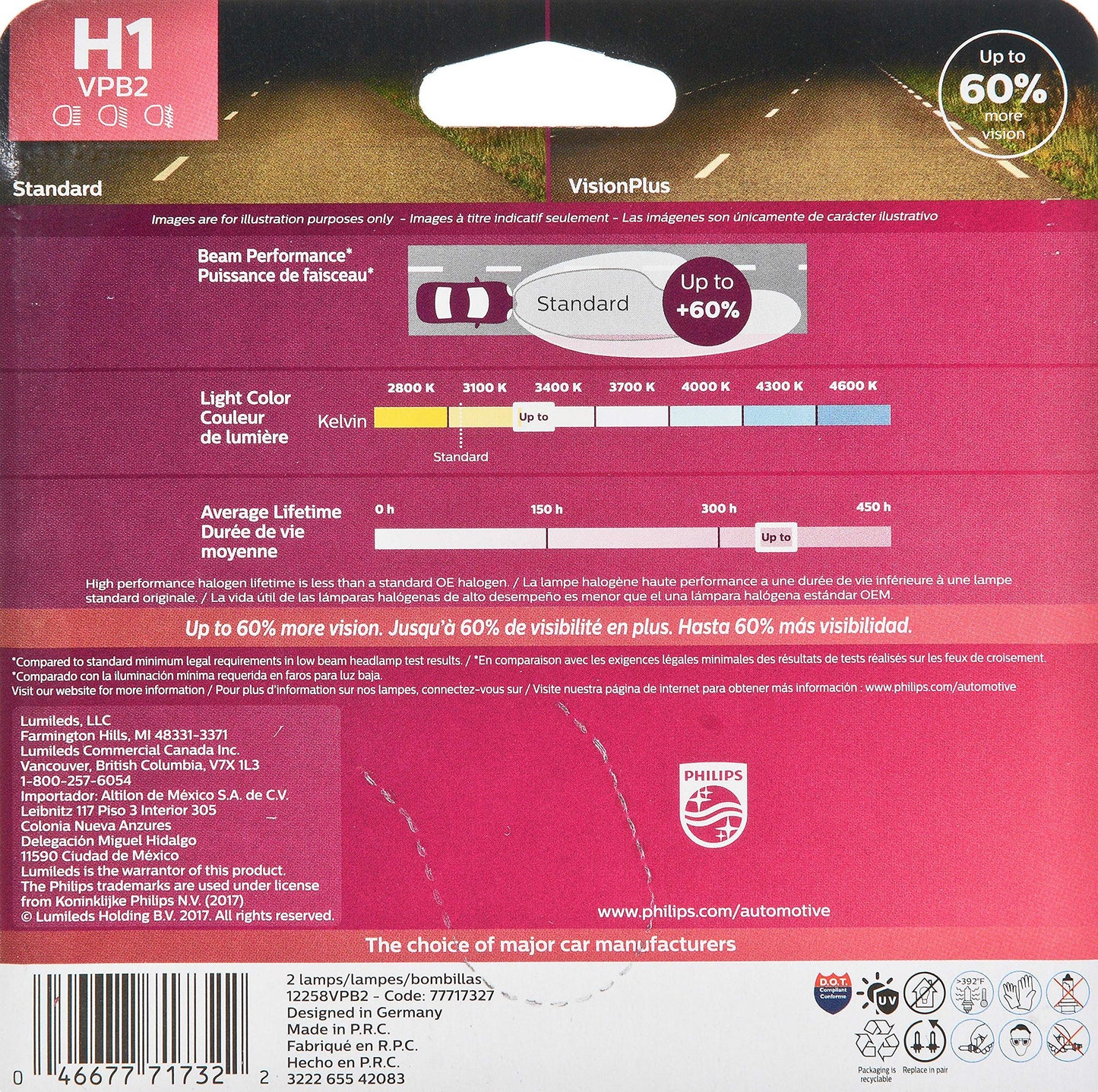 Ampoule de phare Philips H1VPB2