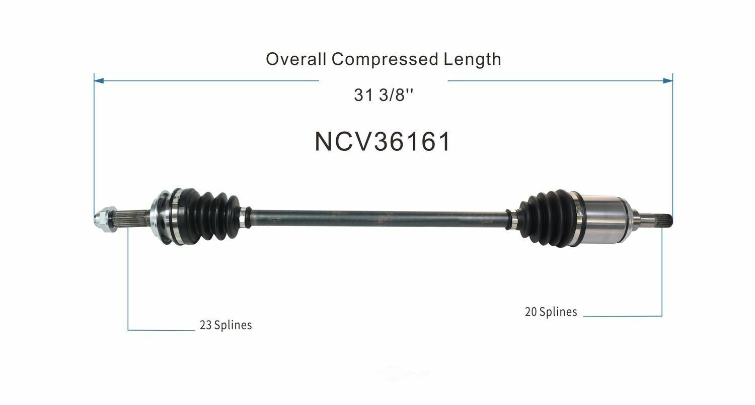 GSP North America NCV36161 CV Axle Assembly