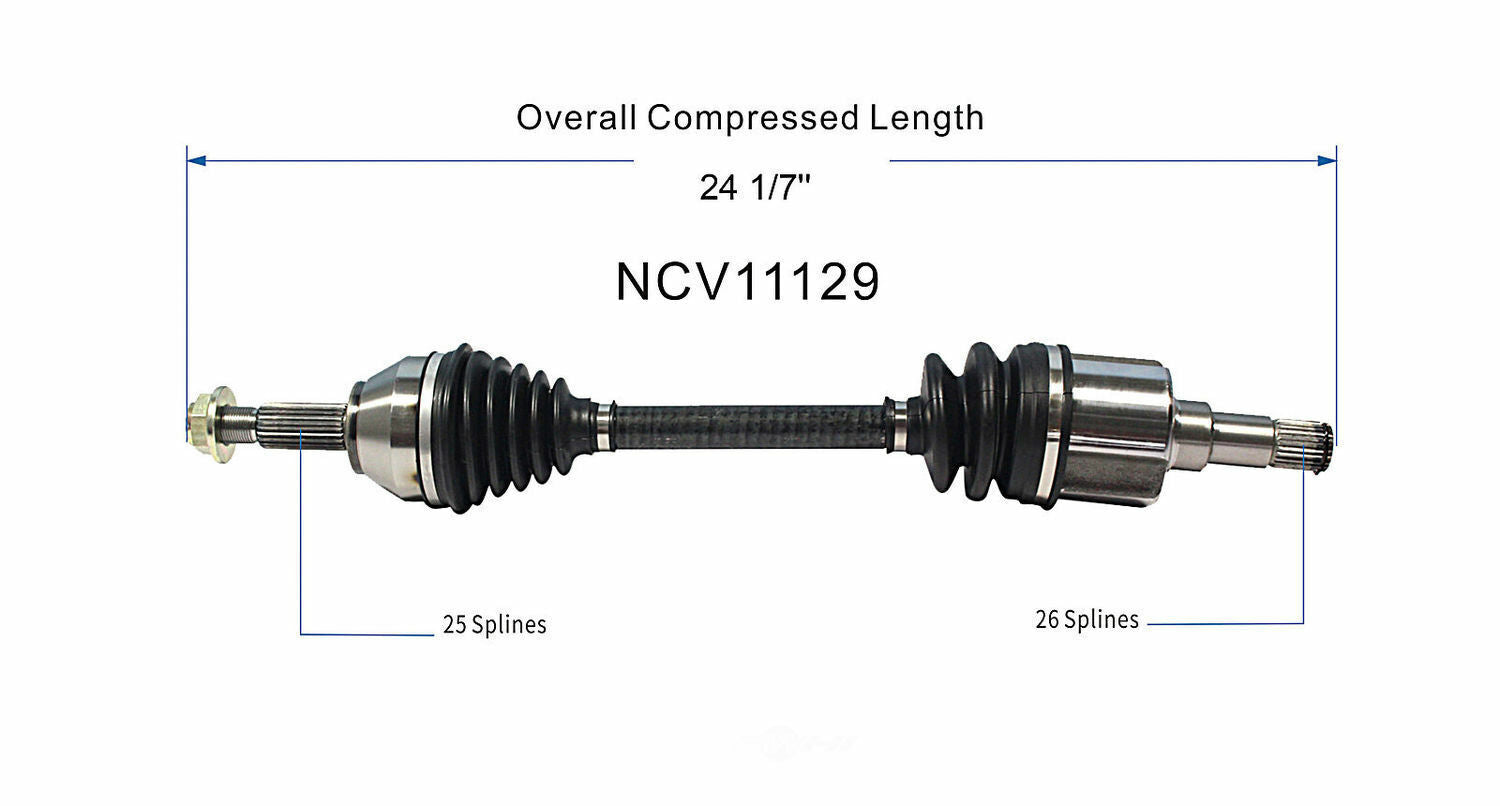 GSP North America NCV11129 CV Axle Assembly
