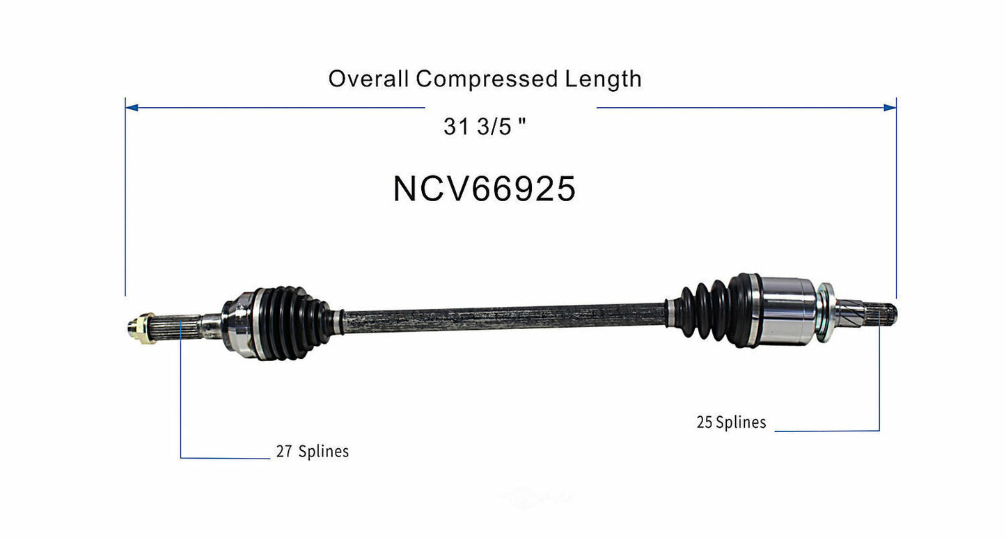 GSP North America NCV66925 CV Axle Assembly