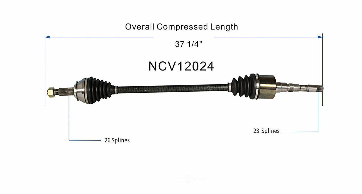 GSP North America NCV12024 CV Axle Assembly