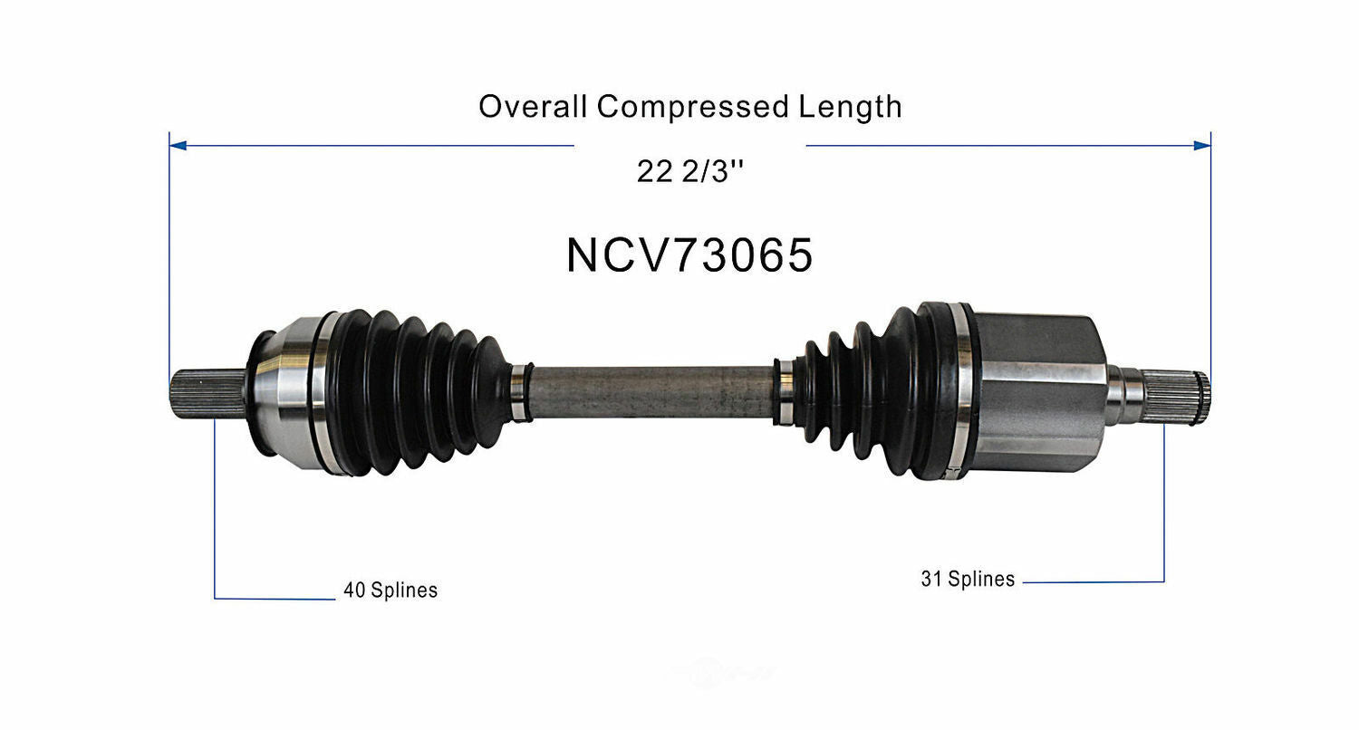 GSP North America NCV73065 CV Axle Assembly