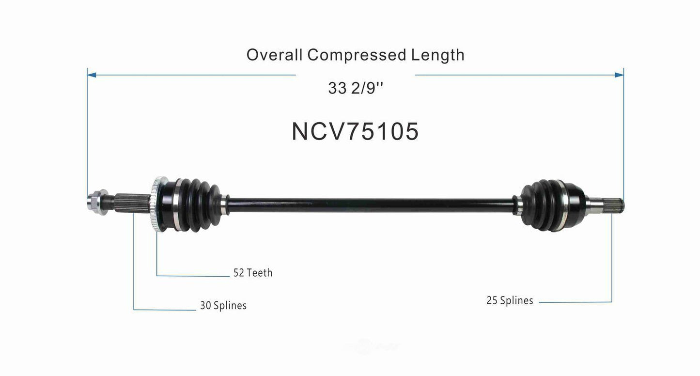 GSP North America NCV75105 CV Axle Assembly