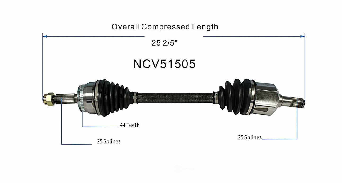GSP North America NCV51505 CV Axle Assembly
