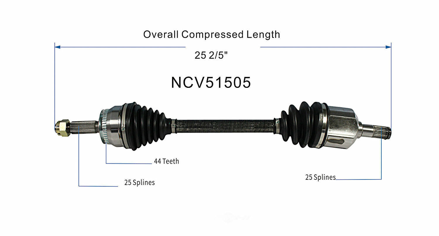 GSP North America NCV51505 CV Axle Assembly