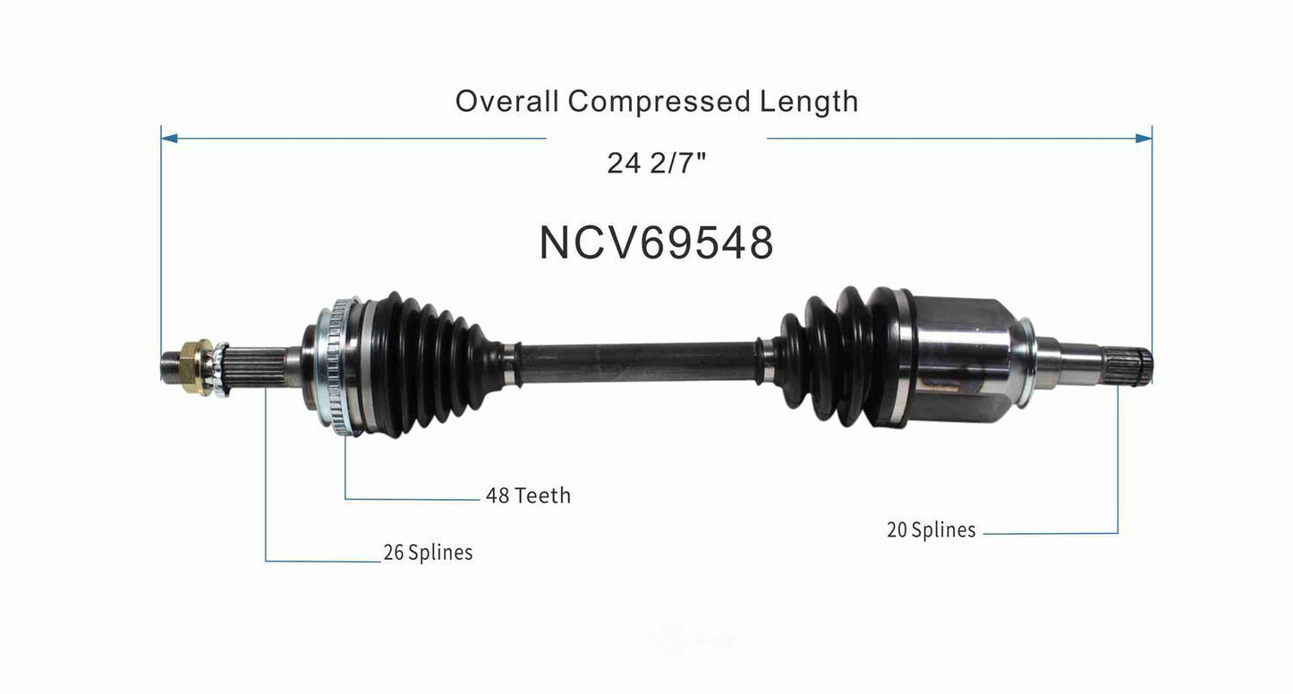 GSP North America NCV69548 CV Axle Assembly