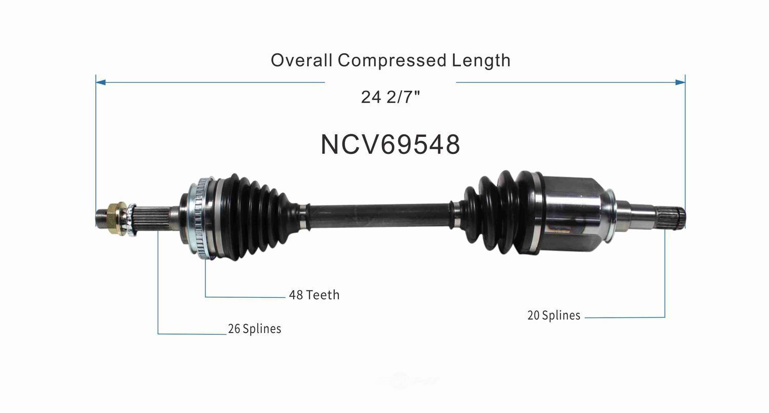 GSP North America NCV69548 CV Axle Assembly