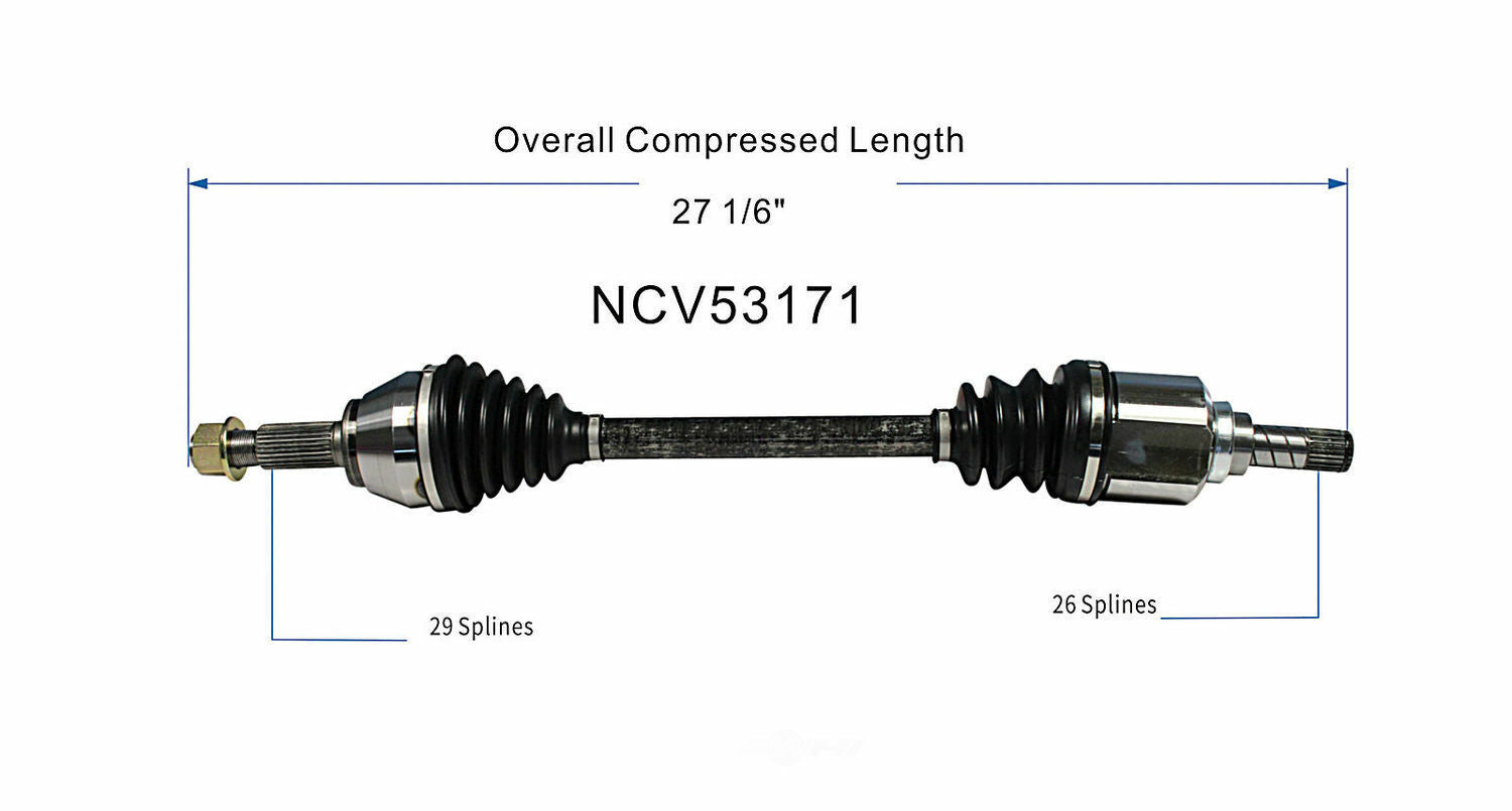 GSP North America NCV53171 CV Axle Assembly