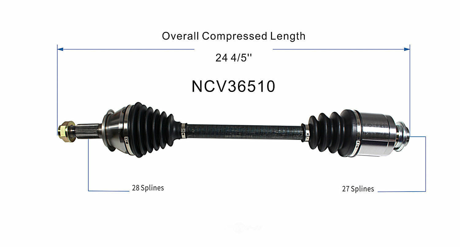 GSP North America NCV36510 CV Axle Assembly