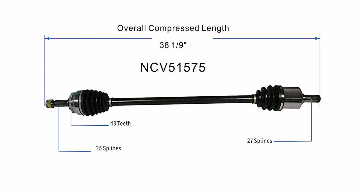 GSP North America NCV51575 CV Axle Assembly