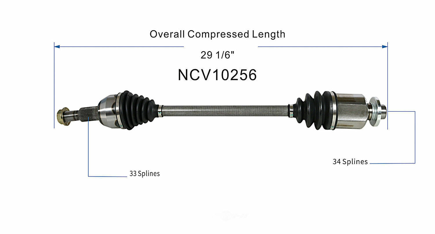 GSP North America NCV10256 CV Axle Assembly