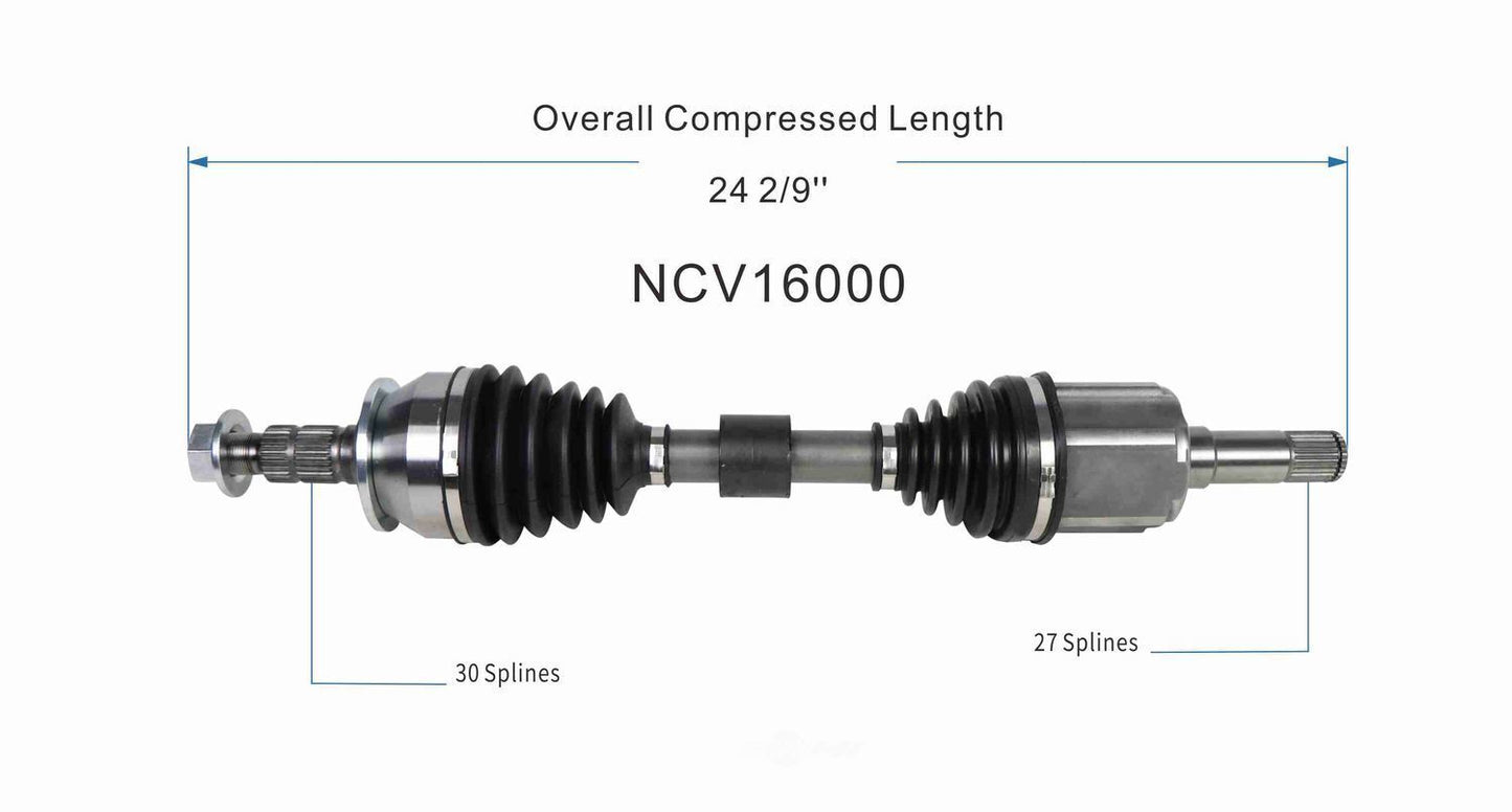 GSP North America NCV16000 CV Axle Assembly